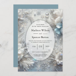 Invitación Pétalos de nieve en Boda de sangre congelada