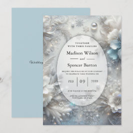 Invitación Pétalos de nieve en Boda de sangre congelada