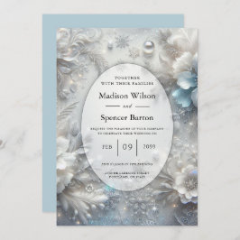 Invitación Pétalos de nieve en Boda de sangre congelada