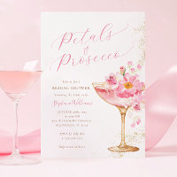 Pétalos de oro rosados y ducha de novia floral Pro