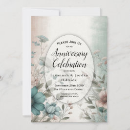 Invitación Pétalos Dusky y floral suave de serenidad