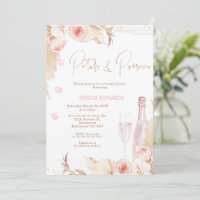 Pétalos florales rosados de Boho Ducha de novias P
