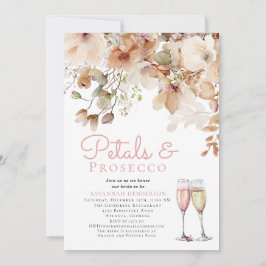 Invitación Pétalos florales y ducha de novia con burbujas Pro
