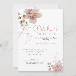 Invitación Pétalos florales y duchas nupciales de parejas de 