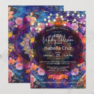 Invitación Pétalos vivos Diseño de mandala floral