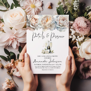 Invitación Pétalos y ducha de novias con arco floral de Prose