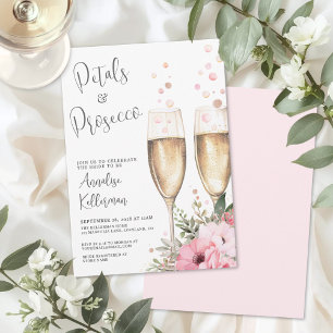 Invitación Pétalos y Prosecco Desayuno de Novia