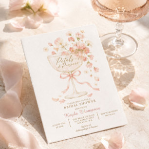 Invitación Pétalos y Prosecco Despedida de Soltera Floral