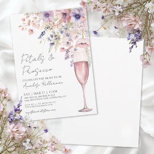 Invitación Pétalos y Prosecco Fiesta de Despedida de Soltera 