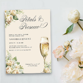 Invitación Pétalos y Rosas de Prosecco Cream Ducha de Novias