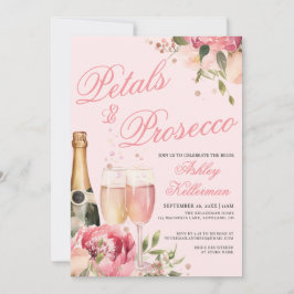 Invitación Petals And Prosecco Bridal Shower