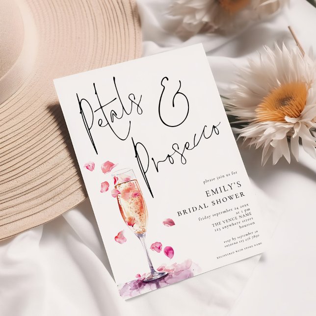 Invitación Petals elegantes ducha de novia de vidrio de Prose (Subido por el creador)