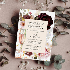 Invitación Petals elegantes y ducha de novia Prosecco