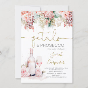 Invitación Petals Prosecco Bridal Shower