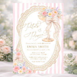 Invitación Petals & Prosecco Floral Garden Bridal Shower