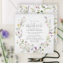 Petals Prosecco Lavender Flor silvestre Ducha de n