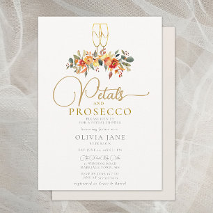 Invitación Petals Prosecco Otoño Otoño Caída Ducha de Novias