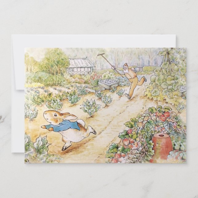 Invitación Peter el conejo en el jardín del Sr. Mc Gregor (Anverso)