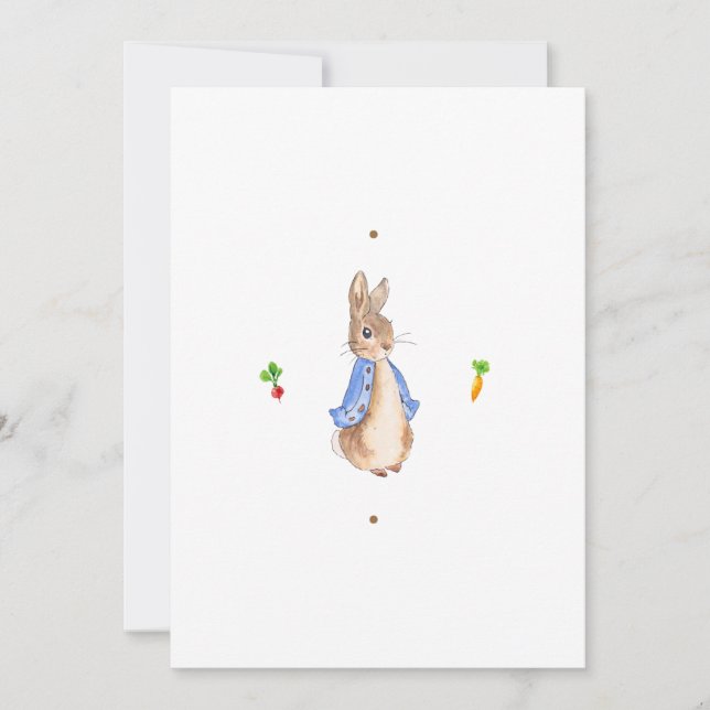Invitación Peter el Personalizable de Conejo (Anverso)