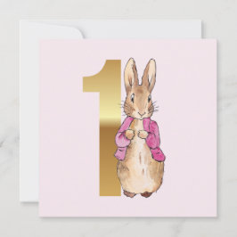 Invitación Peter, el primer cumpleaños de la Chaqueta Rosa de
