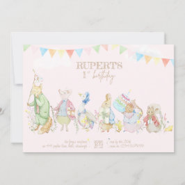 Invitación Peter el primer cumpleaños del conejo