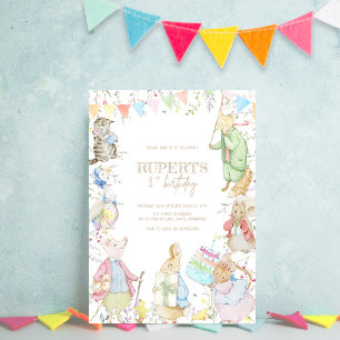 Invitación Peter el primer cumpleaños del conejo