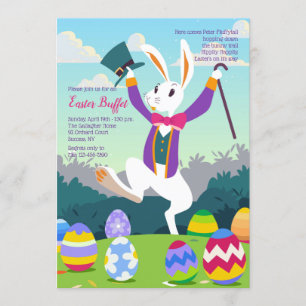Invitación Peter Fluffytail Pascua