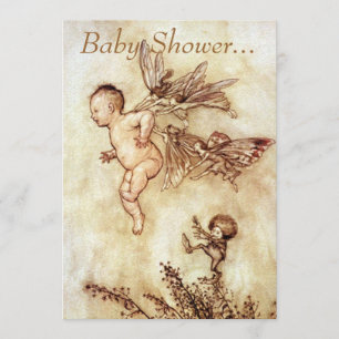 Invitación Peter Pan como bebé del vuelo - Baby Shower invita