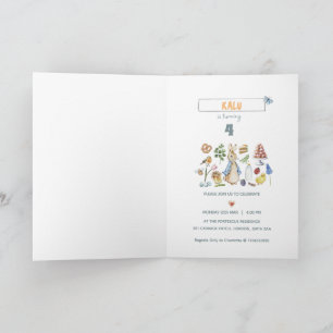 Invitación peter personalizado del conejo