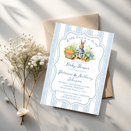 Invitación Peter rabbit baby boy baby shower invitation
