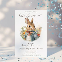 Invitación Peter Rabbit Baby Shower