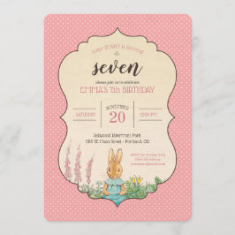 Invitación Peter Rabbit | Cumpleaños de la niñita