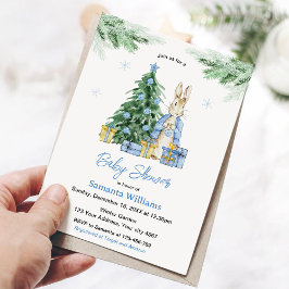 Invitación Peter Rabbit Navidades Baby Shower