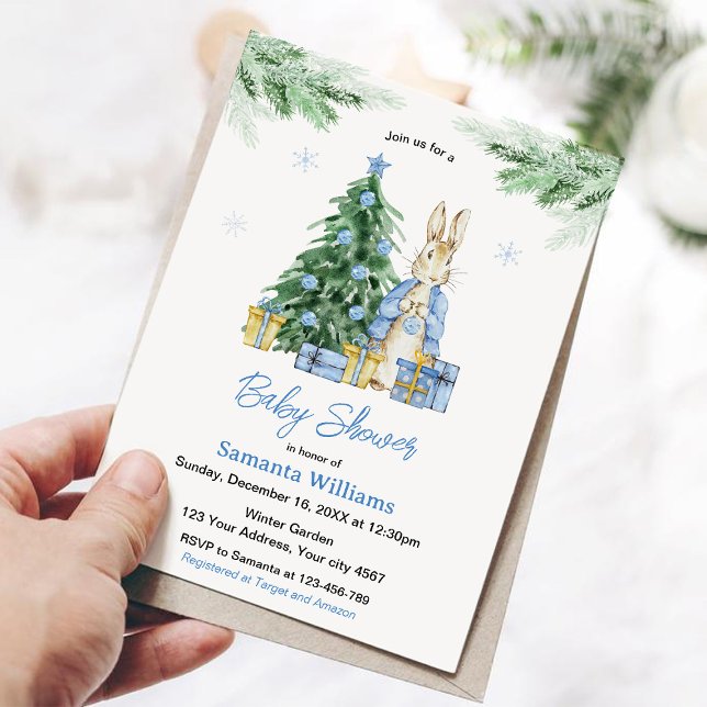 Invitación Peter Rabbit Navidades Baby Shower (Subido por el creador)