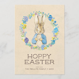 Invitación Peter Rabbit personalizado  Pascua agitada