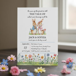Invitación Peter Rabbit Themed Gender Reveal