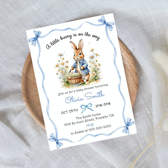 Invitación Peter Rabbit Wildflower Baby Shower Invitation (Subido por el creador)