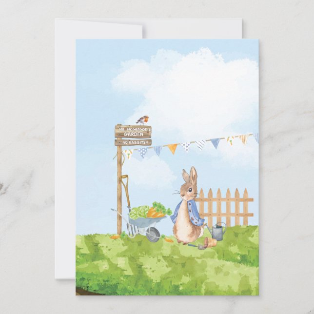 Invitación Peter the Rabbit (Anverso)
