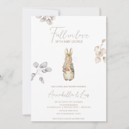 Invitación Peter the Rabbit Fall en el invierno de otoño en B