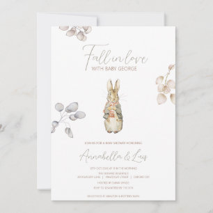 Invitación Peter the Rabbit Fall en el invierno de otoño en B