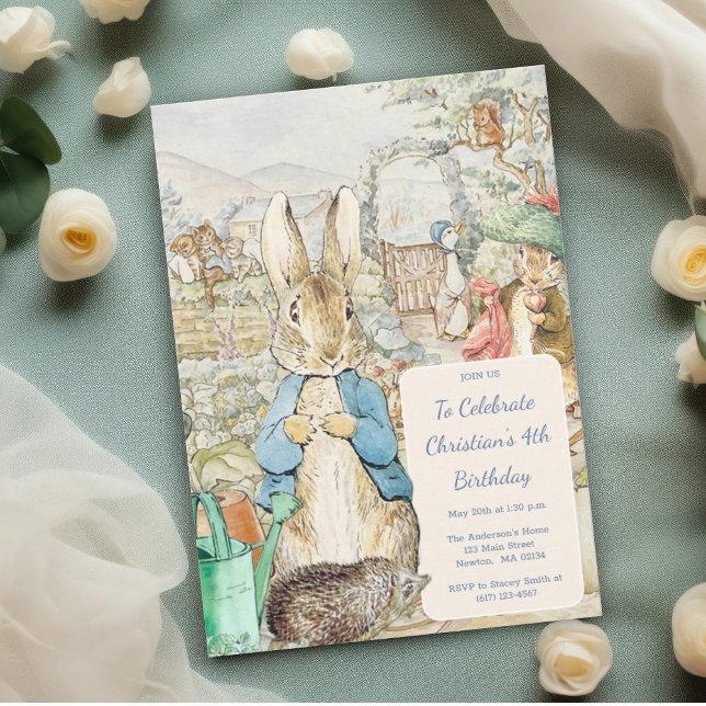 Invitación Peter the Rabbit Garden Storybook Cumpleaños (Subido por el creador)