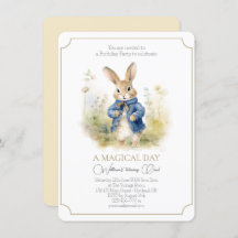 Peter The Rabbit Watercolor Birthday