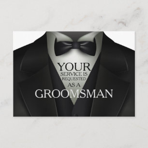 Invitación Petición de la fiesta de bodas Groomsman Groomsmen