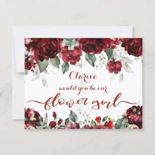 Invitación Petición de la niña de las flores para la boda de