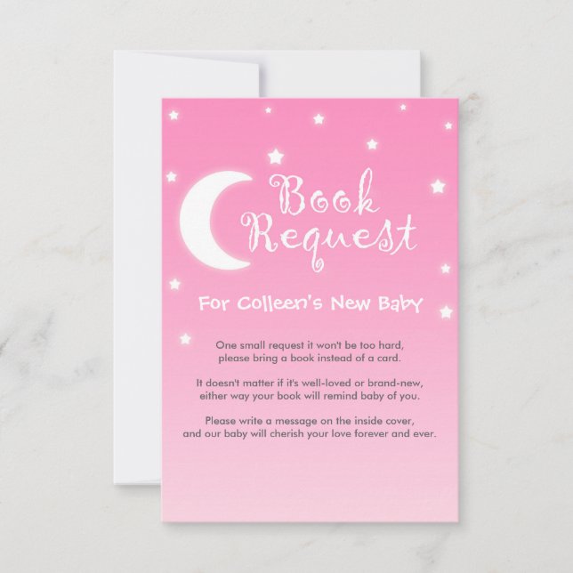 Invitación Petición de libro de estrella pequeña Twinkle con  (Anverso)