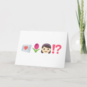 Invitación Petición divertida del florista de la emoji
