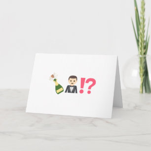 Invitación Petición divertida del padrino de boda de la emoji