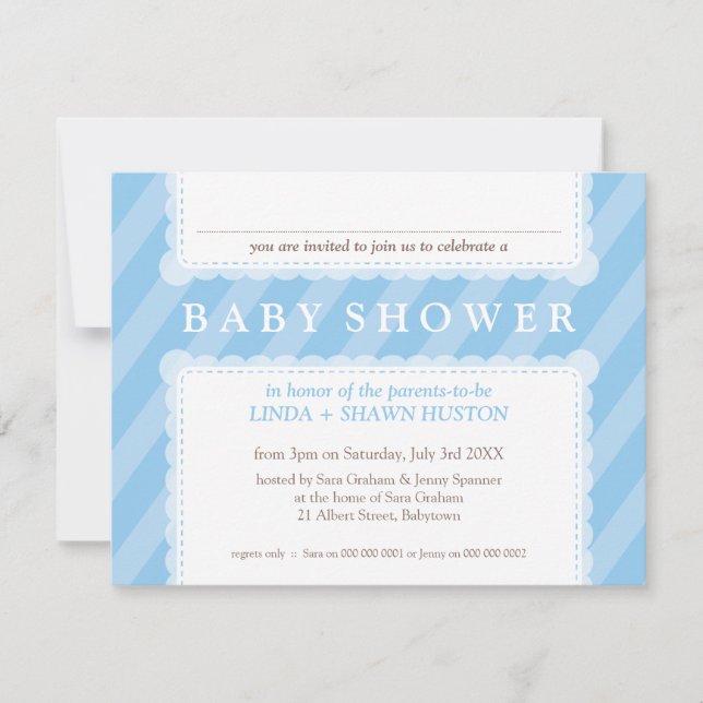 Invitación PETITE BABY SHOWER INVITA :: la lluvia cae 7L (Anverso)