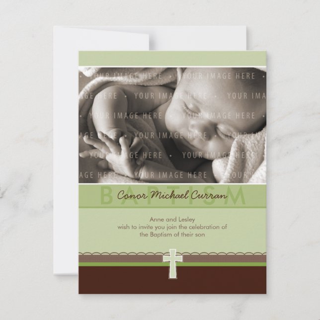 Invitación PETITE FOTO CHRISTENING INVITA :: puro 6 P (Anverso)