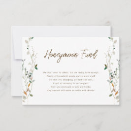 Invitación Petite Wildflower Honeymoon Fund